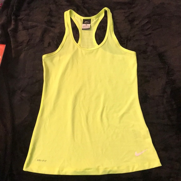 yellow nike tank top